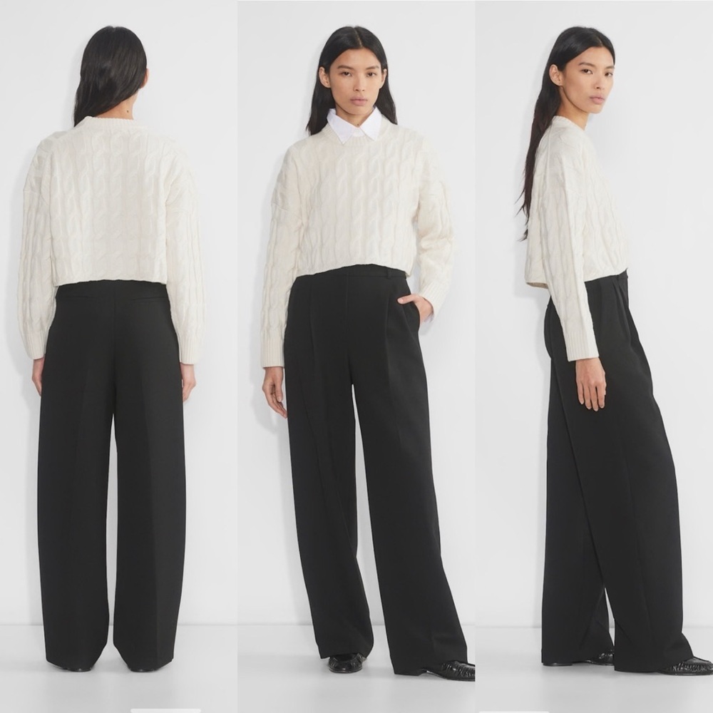 NWT Aritzia Babaton Glory Merino Wool Sweater in Heather Birch Size Small
